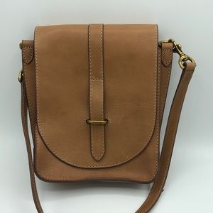 Frye Company Leather Crossbody Bag- Tan/Gold